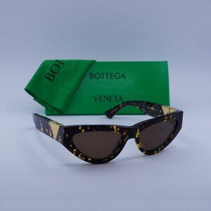 Bottega Veneta BV1176S 002 Cat Eye Sunglasses - Havana/Brown